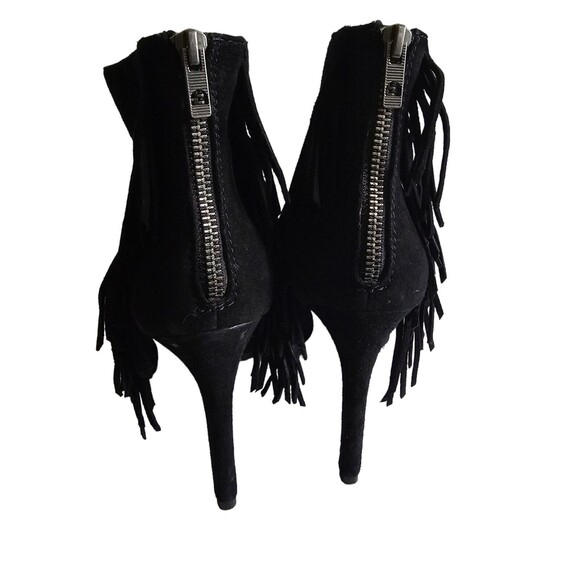 Dolce Vita Heels Womens 9 Gladiator Black‎ Leather Peep Toe Stiletto Casual - Picture 3 of 5